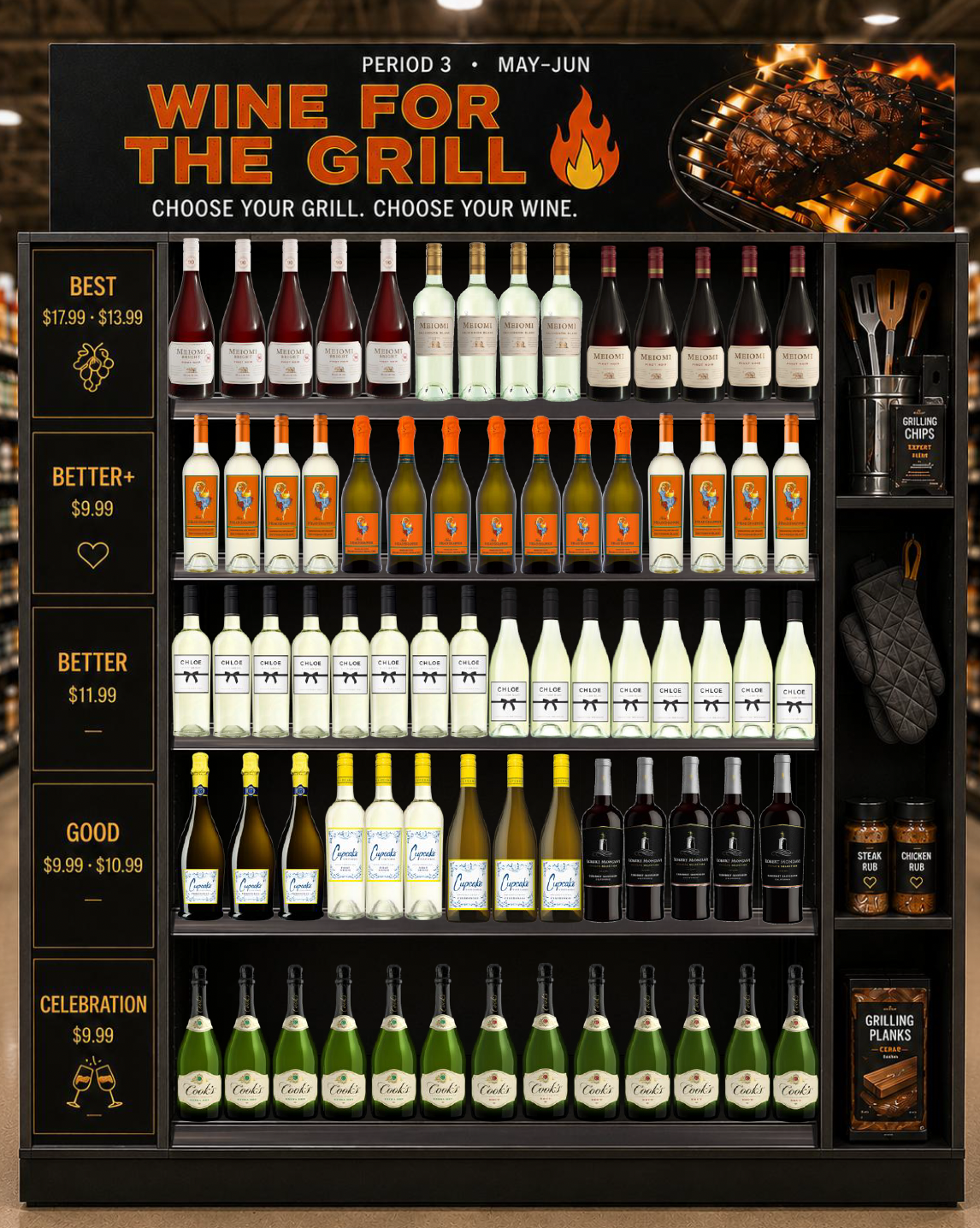 Wine for the Grill endcap