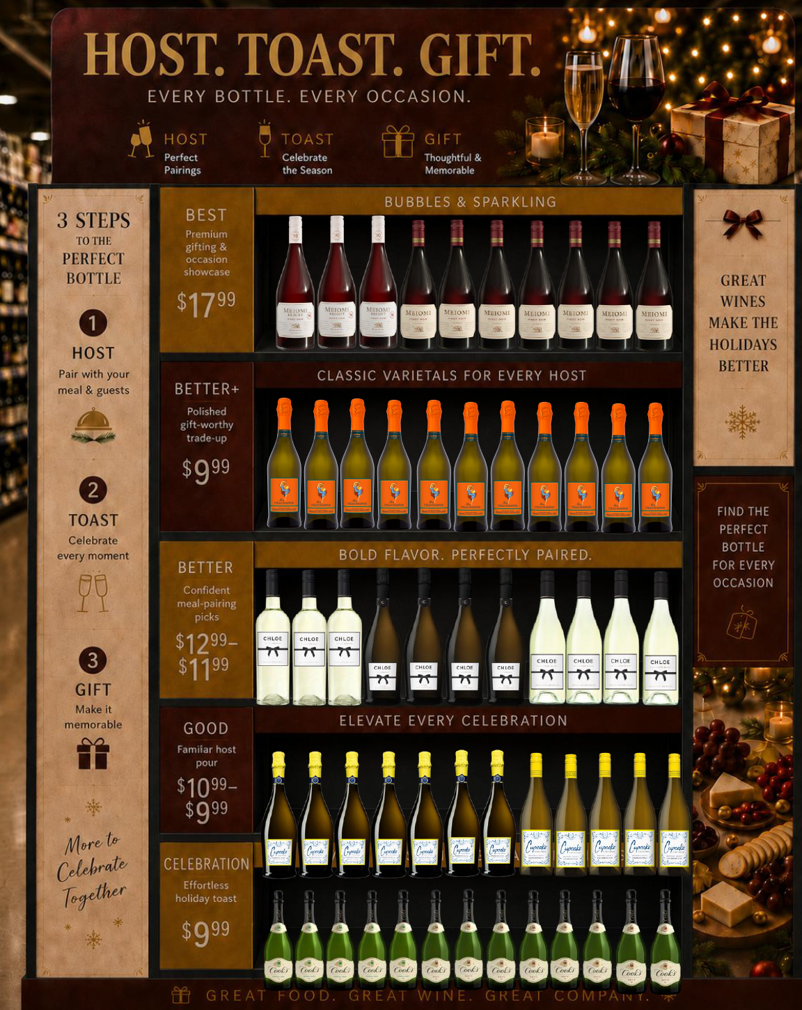 Host. Toast. Gift. endcap